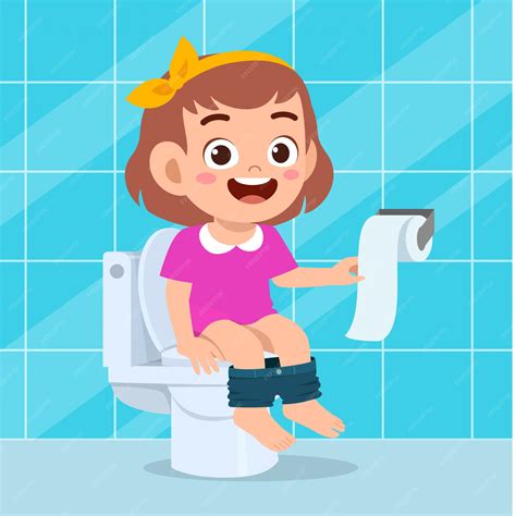 woman sitting on toilet cartoon